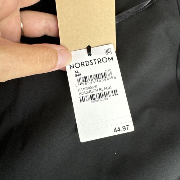 NWT Halogen High Waisted Trousers Women's XL Black Wide Leg Elastic Waist (0796) - Picture 4 of 9